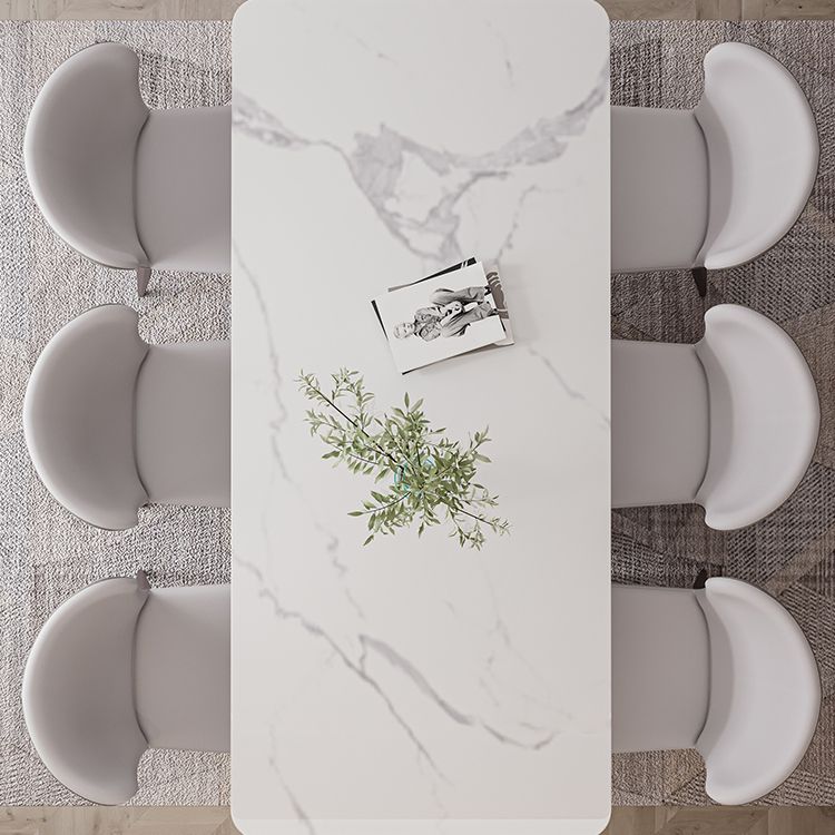 Modern Style Rectangle Sintered Stone Dining Table Set 1/4/5/7 Pieces Dining Set
