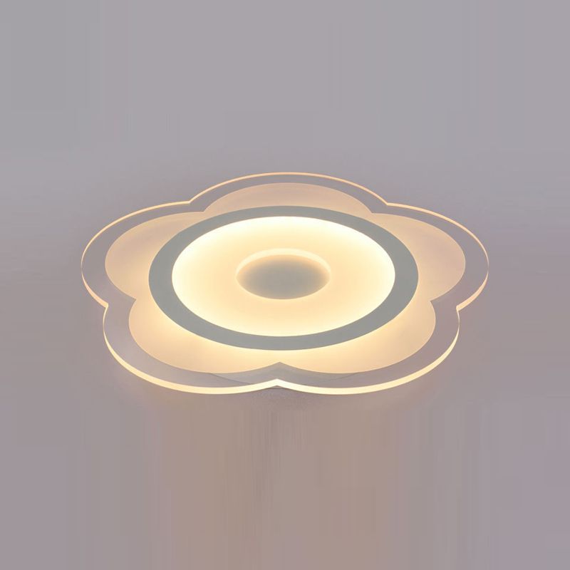 Nordic Simple Flush Ceiling Light Flower LED Flush Mount Lighting for Bedroom