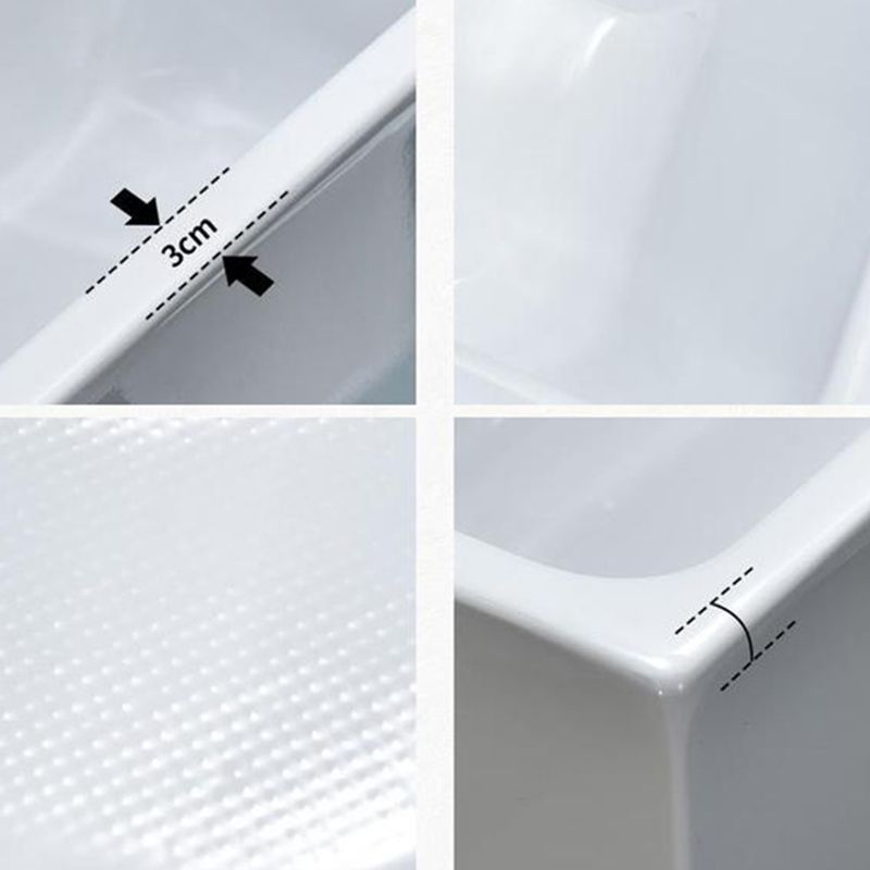 Soaking Acrylic Bathtub Antique Finish Back to Wall Bath Tub