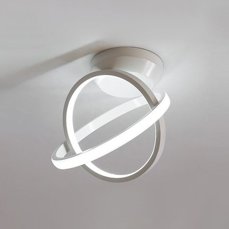 Lampada da soffitto da incasso in stile moderno con paralume rotondo a 2 luci