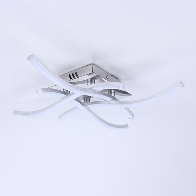 Linear Sputnik Flush Mount Ceiling Light New Modern Aluminum Flush Light for Bedroom