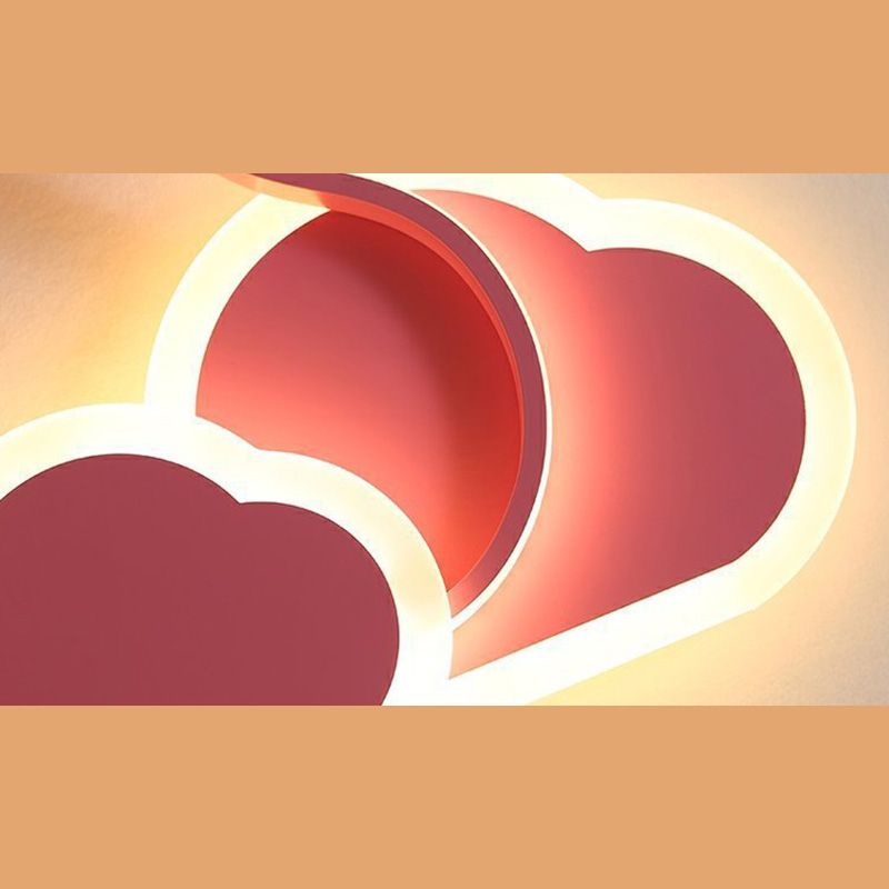 DEL Flush Mount Light Simplicité Metallic Child Room Flush Mount Ceiling Light