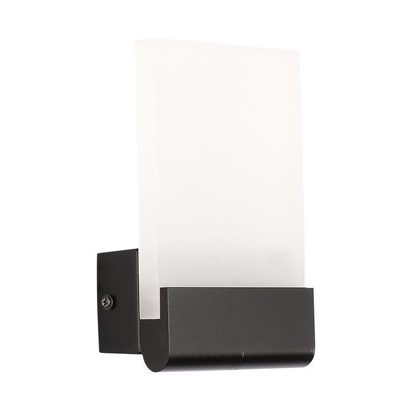 Rectangle Pad Wall Mount Light Minimalist Acrylic Black/White LED Sconce Lamp for Bedside, Warm/White Light
