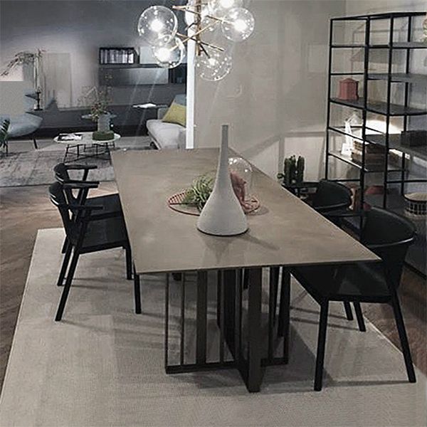 Metall Industrial Rechteck Esstisch Massiv Holz Tisch für Esszimmer
