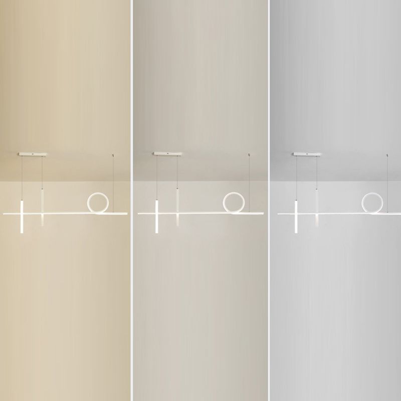 LED einfache Anhängerlampe Küche Esszimmer Moderne Kronleuchterleuchte Moderne Streifenleuchte