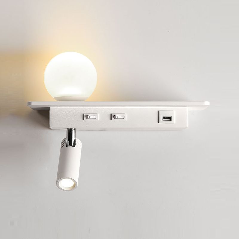 Acrylic Swing Arm Wall Sconce Contemporary 1 Light Wall Mount Light