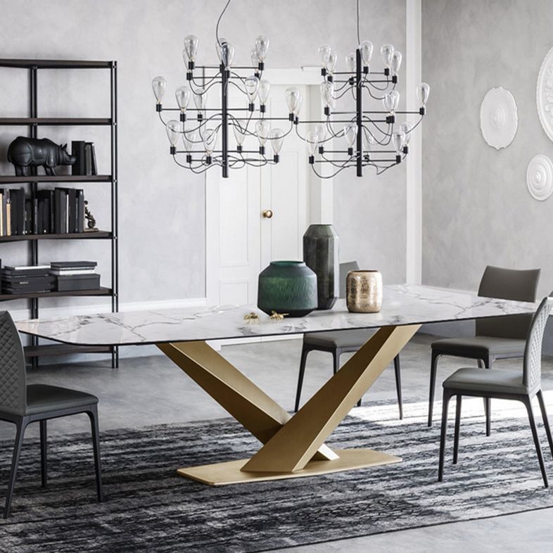 Contemporary Style Rectangle Table Set 1/5/6 Pieces Dining Set for Home