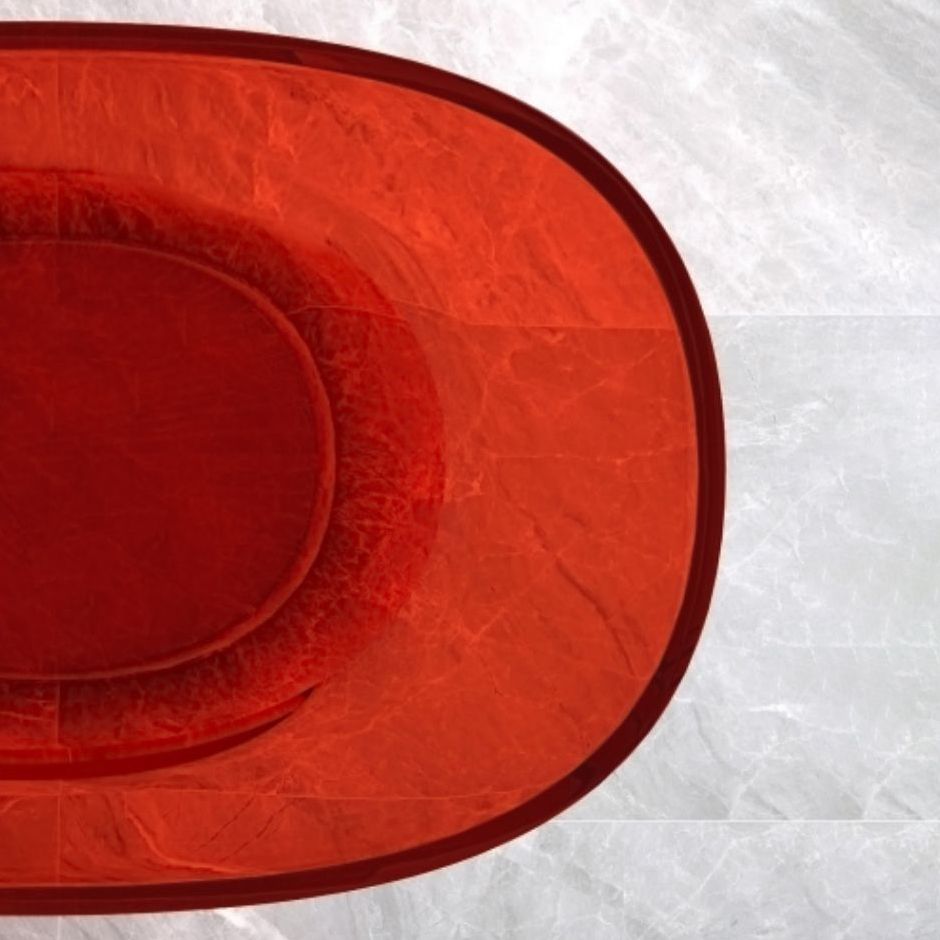 Modern Style Transparent Bathtub Oval Freestanding Bathtub for Bathroom