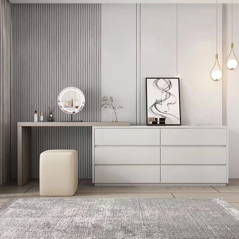 15" Wide Contemporary Make-up Vanity White Wooden Dressing Table