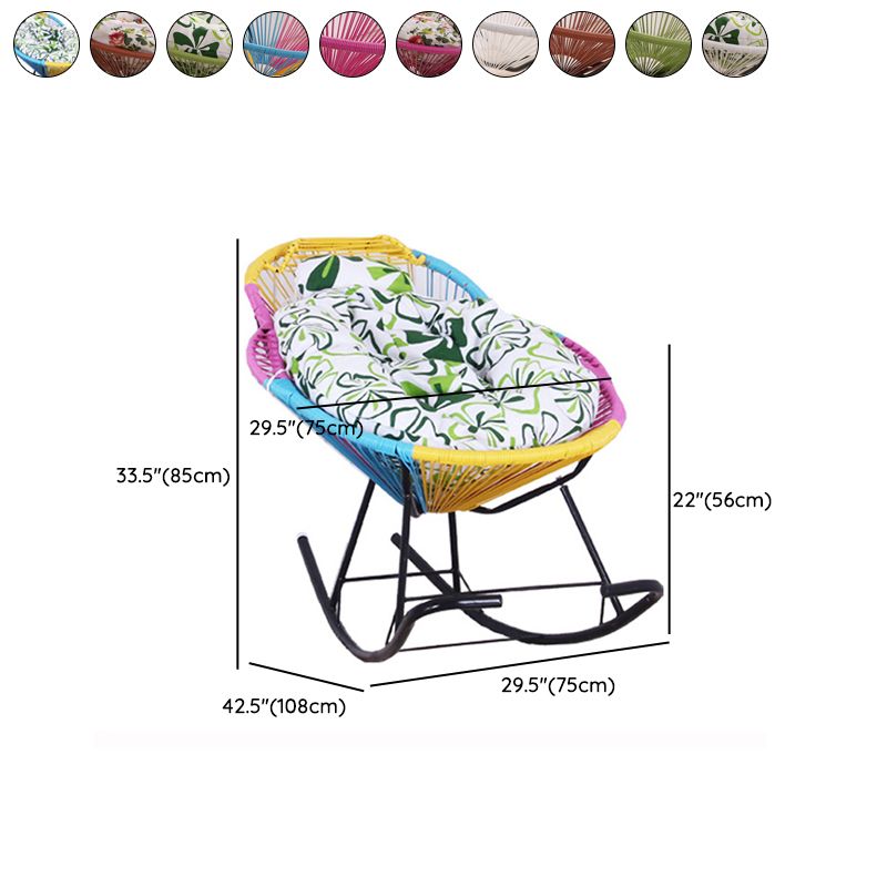 Simple Style Leisure Home Rocking Chair Iron Base Lounge Lazy Chair