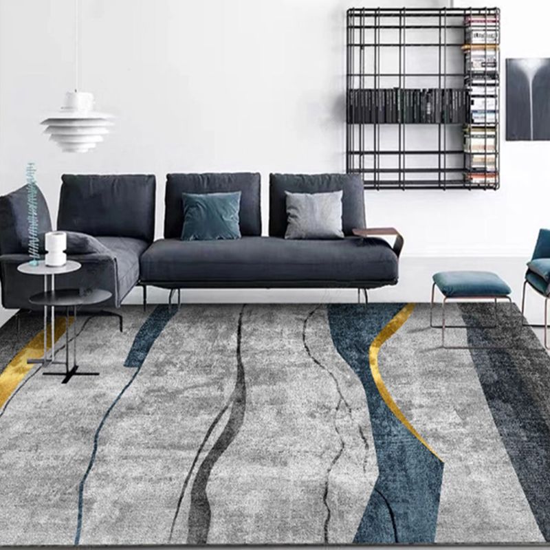 Tono grigio semplice tappeto interno in poliestere Rendering tappeto tappeto resistente alle macchie per la decorazione della casa