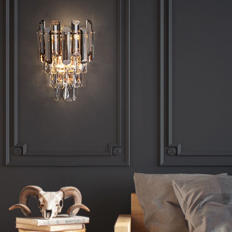 2 luces Luz de montaje de pared Luz de luz Postmoderno Estilo de hierro forjado Luz de pared de pared para sala de estar