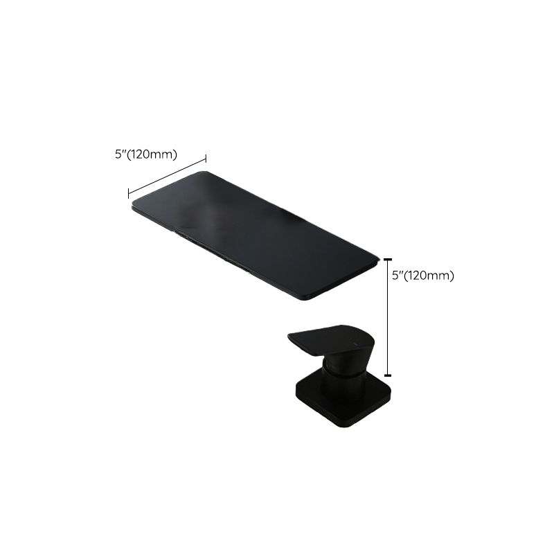 Waterfall Tub Faucet Trim Wall Mounted Low Arc Bath Faucet Trim