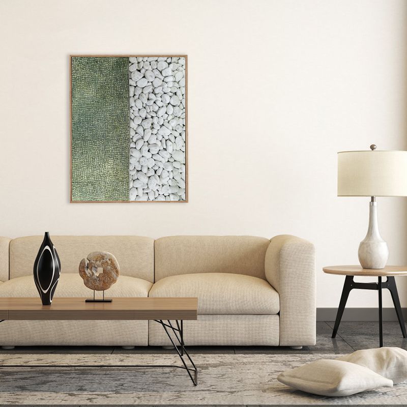 Cobble Stone Wall Decor Scandinavian Style Canvas Painting, Multiple Sizes Available