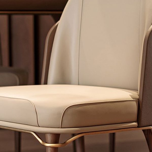 Silla lateral de comedor interior contemporánea de madera 20 "de ancho sólido sólido sillón de comedor