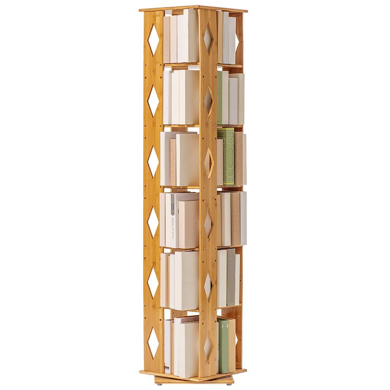 Modern Open Back Vertical Bookshelf Engineered Wood Bookcase for Study Room