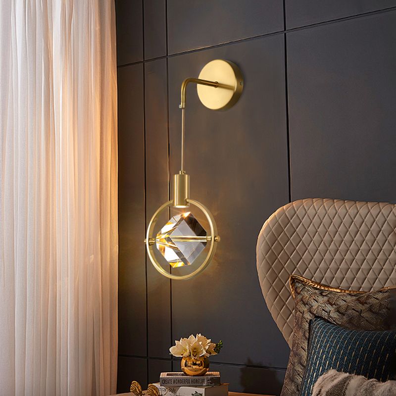 Leichter extravaganter Stil rechteckiger Wandleuchterkristall 1 Leichte Leuchten