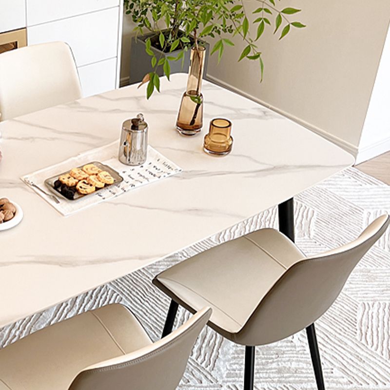 Sintered Stone Dining Table 4 Legs Dining Room Table for Kitchen