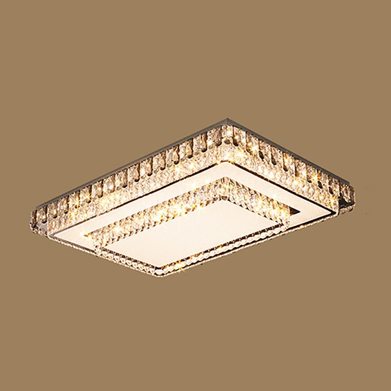 Lampade da incasso in metallo Lampade moderne da soffitto per camera da letto con paralume in cristallo