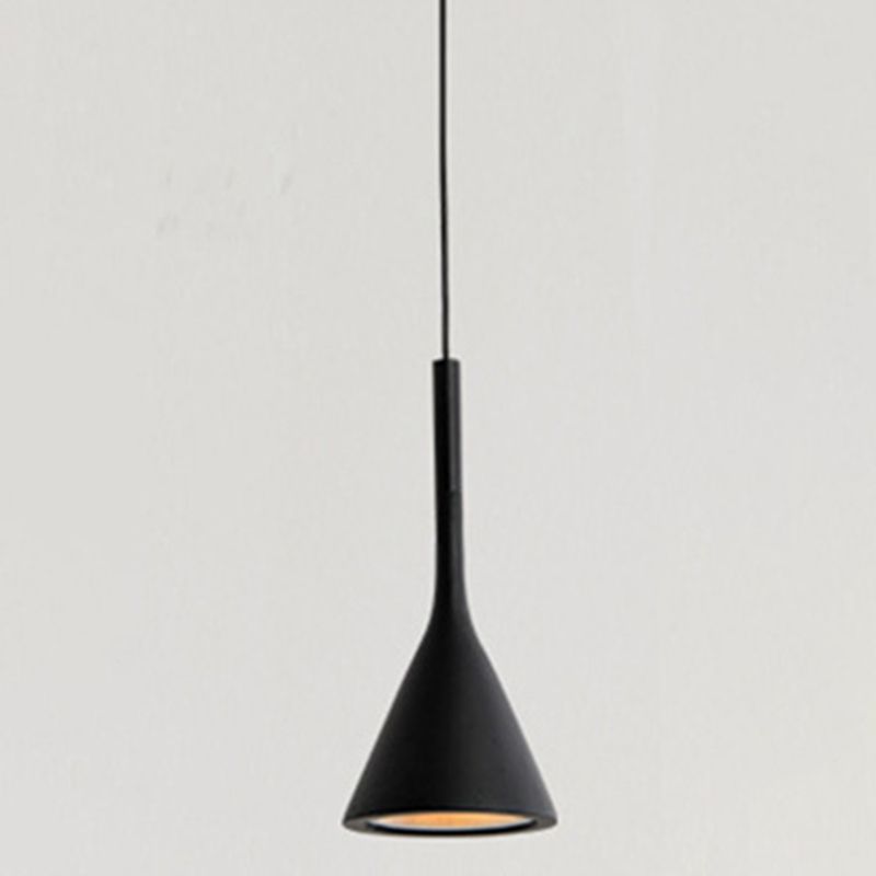 Aluminium Tapered Pendant Light in Modern Creative Style Wrought Iron Hanging Lamp for Bedroom