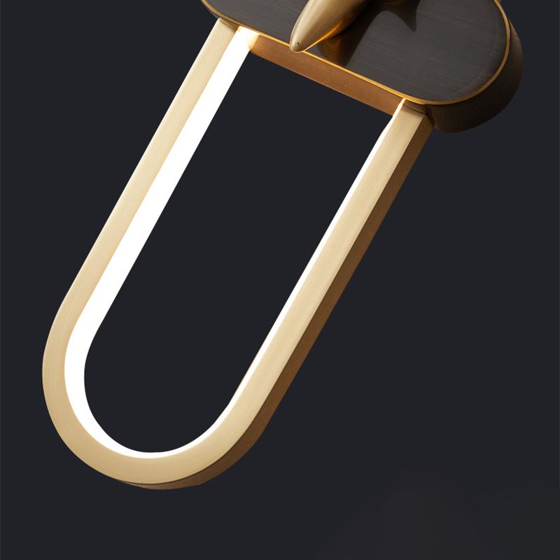 Modern Linear Wall Mount Lighting Minimalist Metallic LED Wall Sconce for Sitting Room