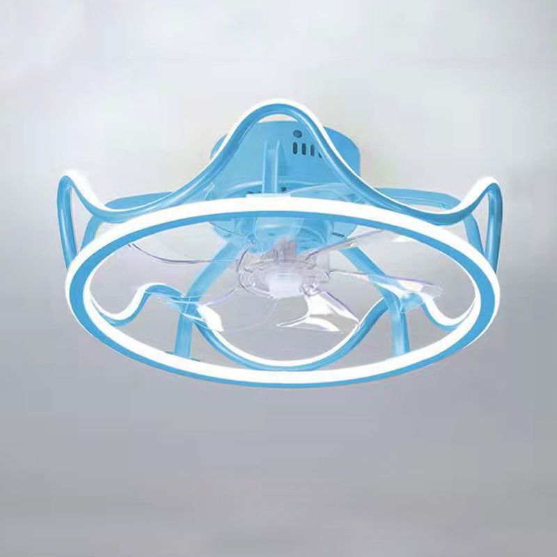Ceiling Fan Lamp Nordic Style LED Ceiling Mounted Light for Bedroom