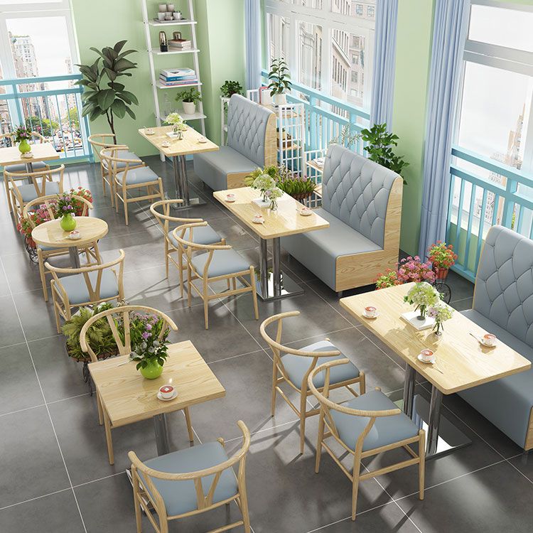 Industrial Style Dining Table Home Kitchen Dinner Furniture with Metal Base