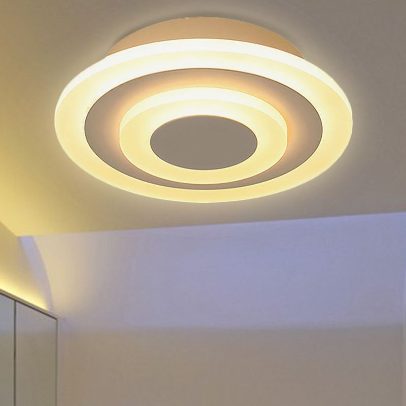Modern Concentric Ceiling Lamp Acrylic Flush Ceiling Light for Living Room Hallway