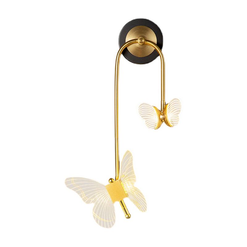 Nordic Style Iron Wall Light Butterflies Shape Wall Lamp for Children's Room