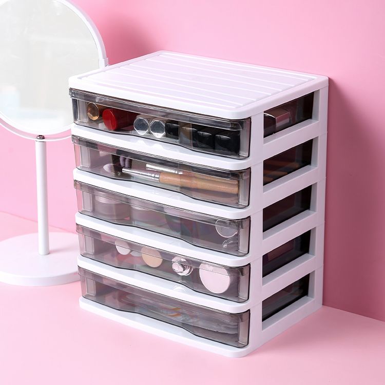 Modern Lateral File Cabinet Color Block Plastic Filing Cabinet for Home Office