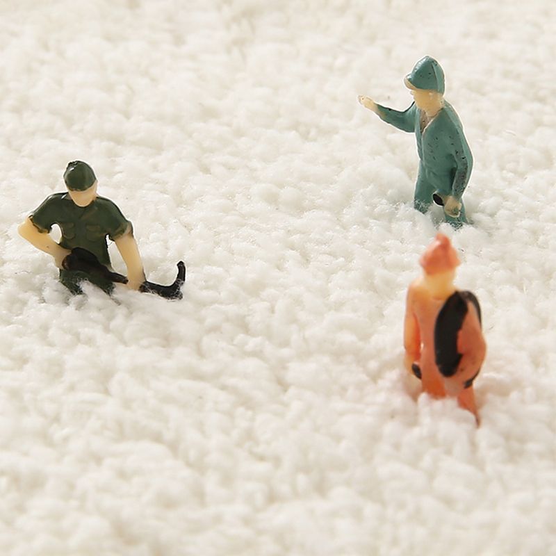 Contemporary Rug Fancy Contrast Panel Rug Polyester Washable Carpet with Non-Slip Backing