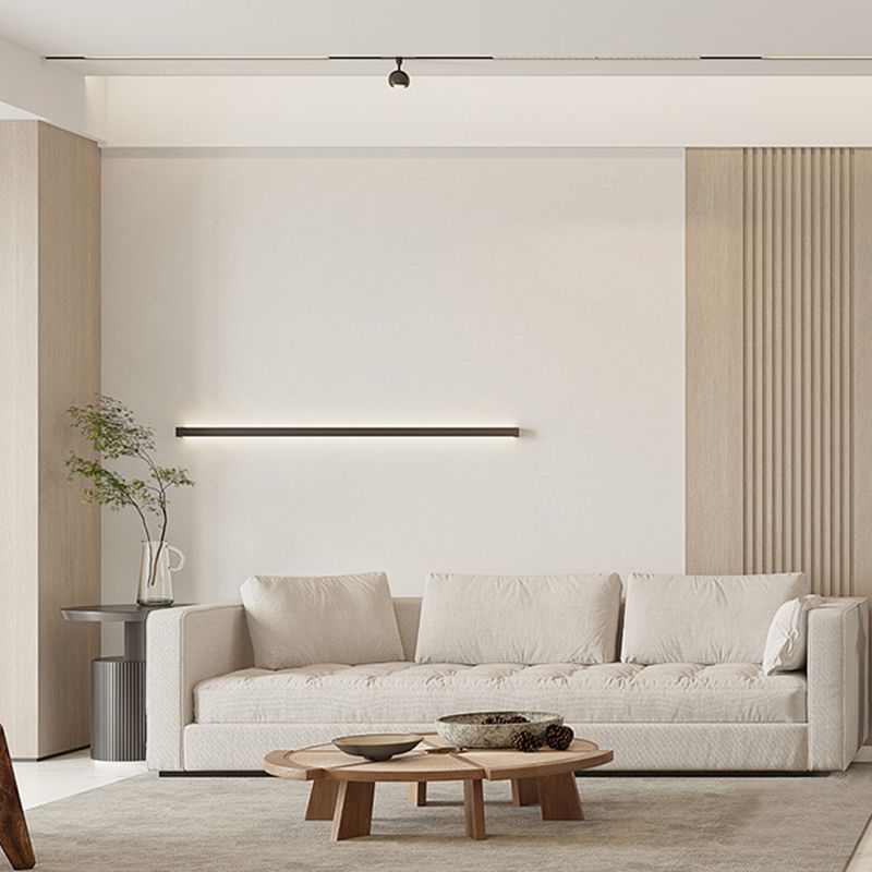 Lineare Form Metallwand Licht moderne Einlichtwandhalterung Leuchte in Schwarz