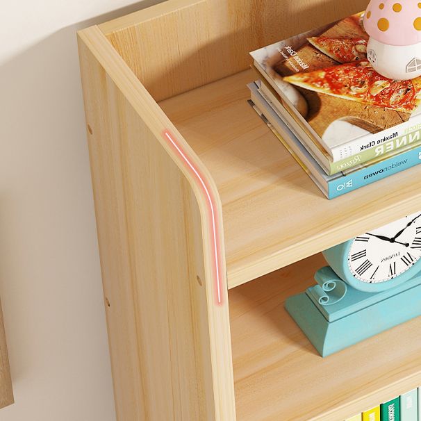 Scandinavian Standard Kids Bookcase Wood Book Stand Closed Back Double-Sided