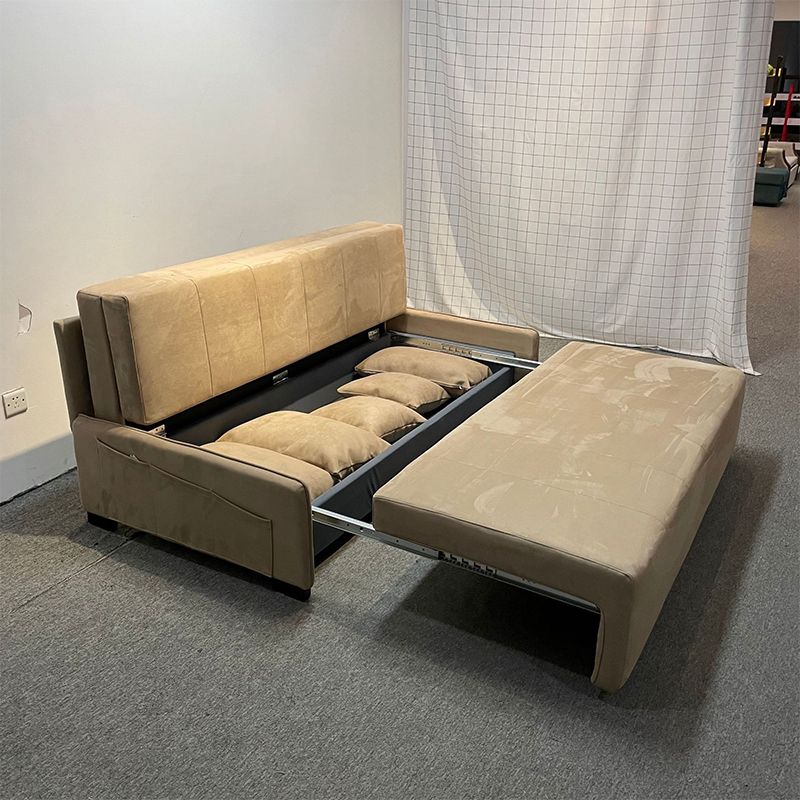 Pillow Included Convertible Sofa Foldable Futon Sofa Bed with Storage