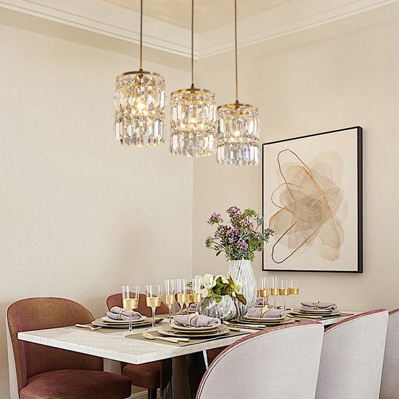 Contemporary Style Hanging Light Crystal Pendent Lighting Fixture for Living Room