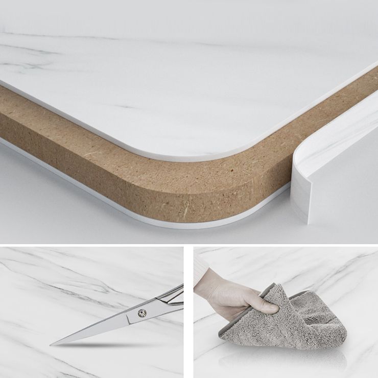Faux marmeren eettafel Eenvoud Stijl Sledetafel voor eetkamer
