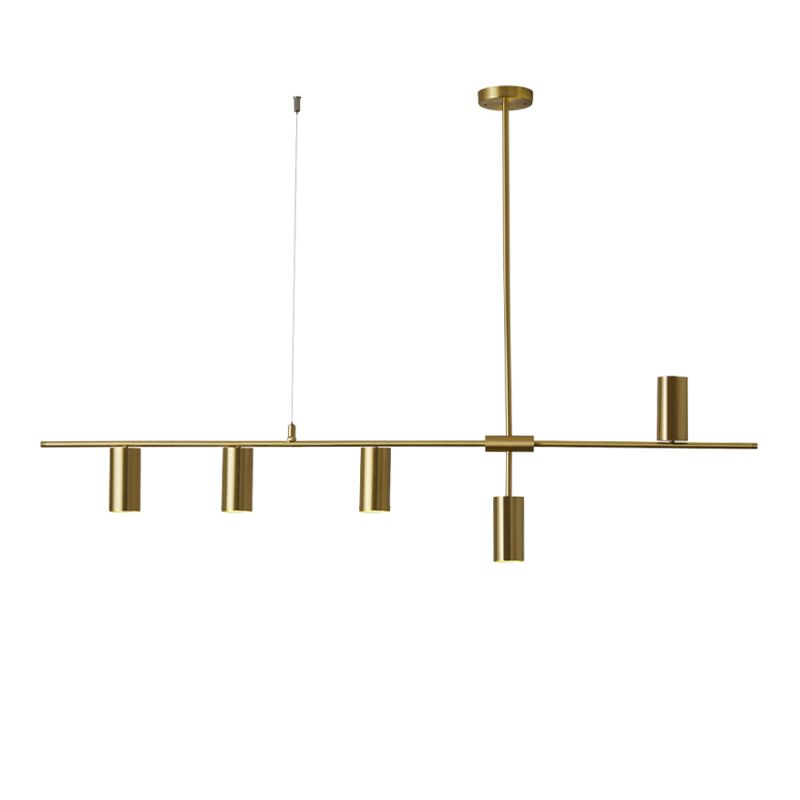 Lámpara de comedor de cocina de mesa de comedor simple nórdica en oro