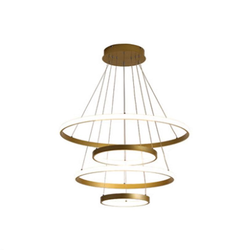 Luz de colgante LED posmoderno de metal de múltiples bucle en forma de múltiples bucle