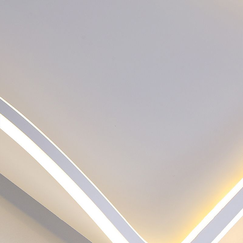 Rectangle Flush Light Modern Metal Flush Mount Light Fixture