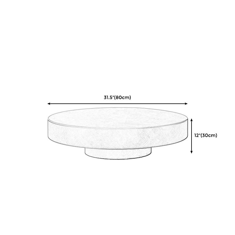 Modern Stainless Steel Solid Coffee Table Round Cocktail Table in Brass/Black