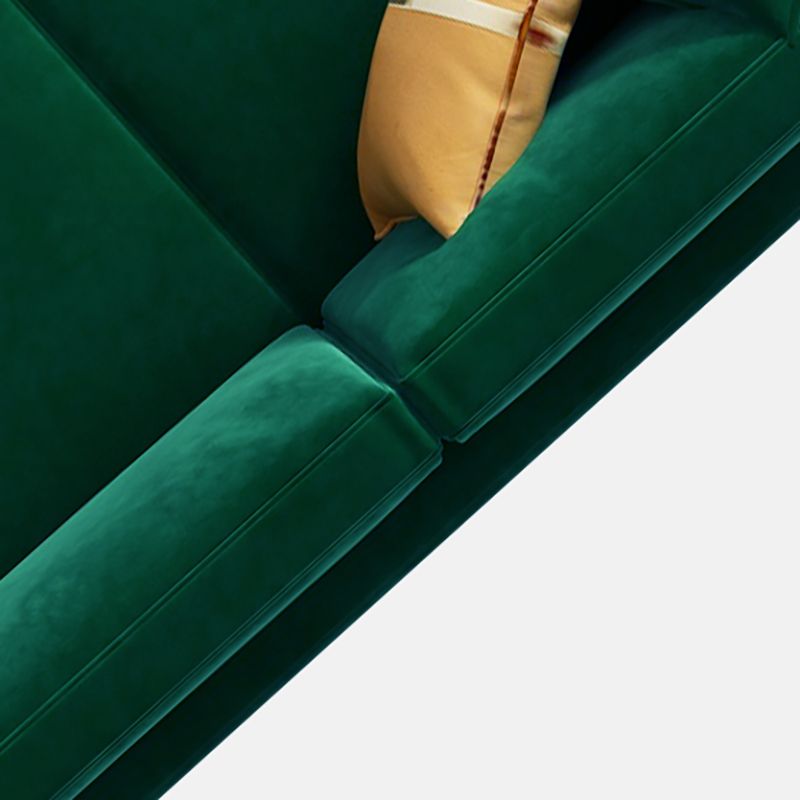 Canapé en velours à 2/3 places moderne du milieu du siècle de 31,5 po de large avec accoudoirs carrés