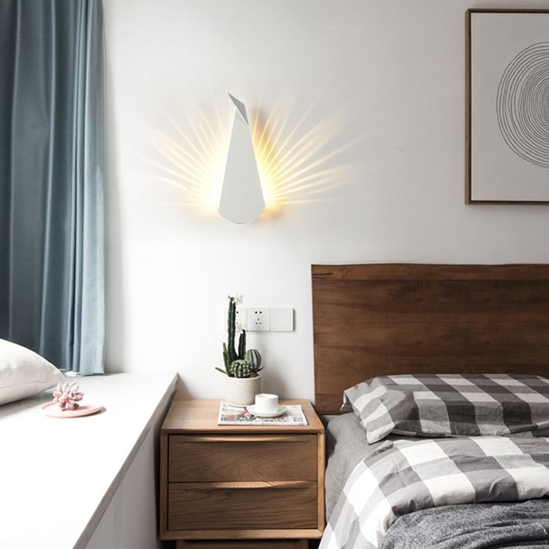 1-Light Geometric Wall Lights Modern Style Metal Wall Light Sconce