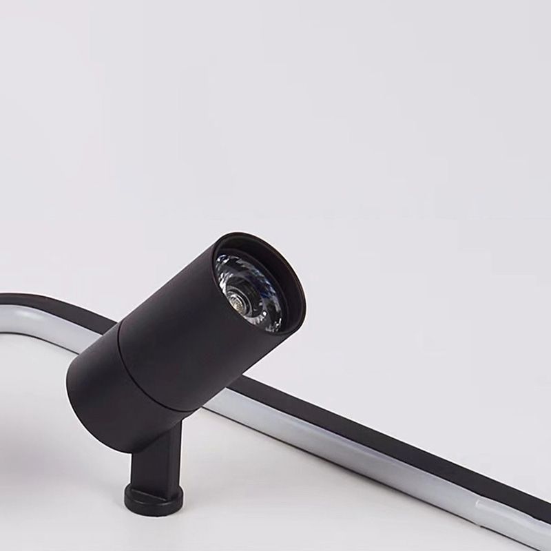 Projecteur de plafond encastré rectangulaire Simple, luminaire sur rail LED pour salon