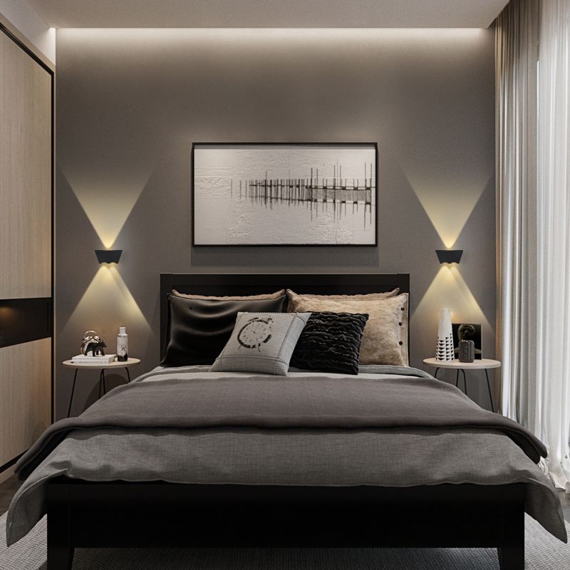 Contemporary Style Geometric Wall Mounted Lamps Metal Multi Lights Wall Washer Sconce