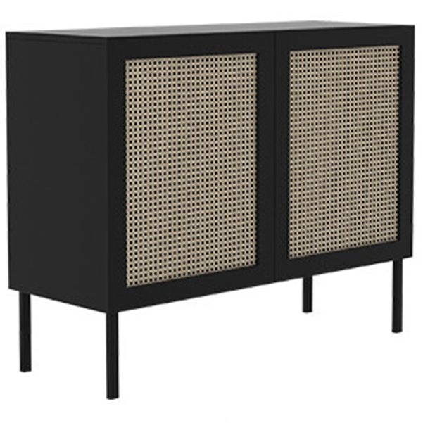 Rattan Living Room Sideboard 39.5"L Cabinet Modern Server Cabinet with Storage