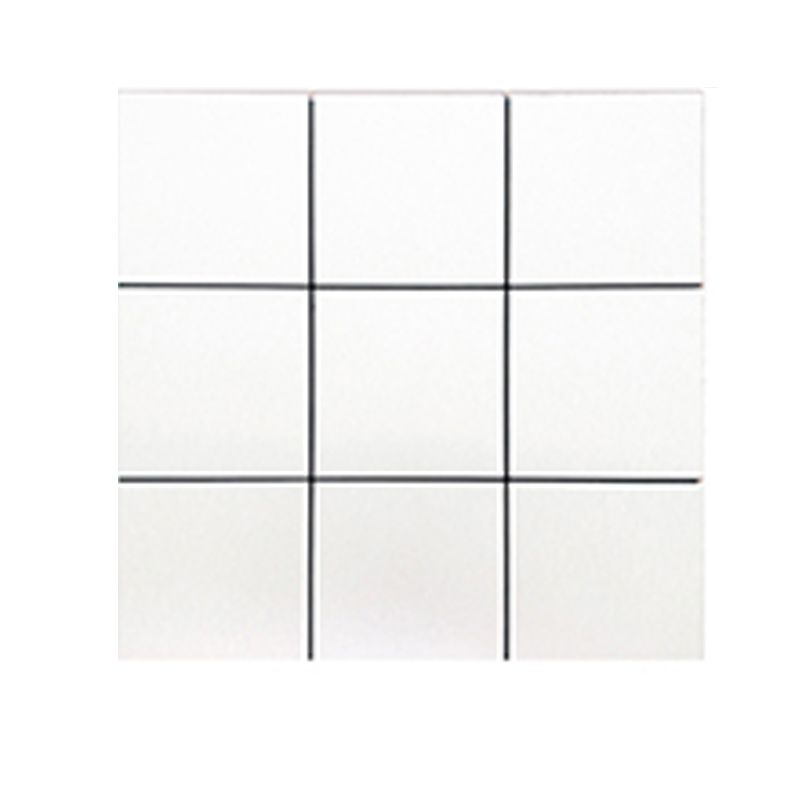 Modern Square Grid Single Tile Plastic Peel & Stick Field Tile