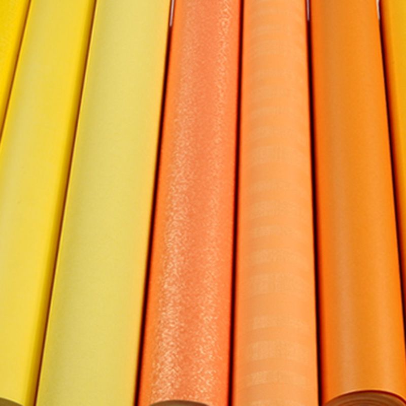 Solid Color Patterned Wallpaper Roll Soft Color Textured Non-Pasted Wall Covering