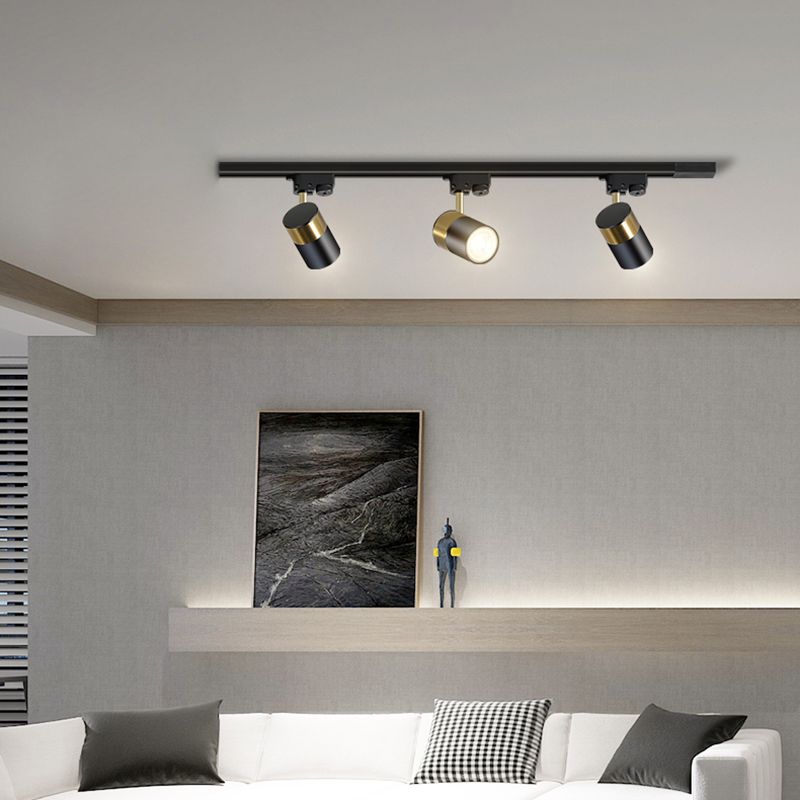 Nieuwe moderne lineaire track verlichting metalen plafond licht armatuur met 3 Spotlights