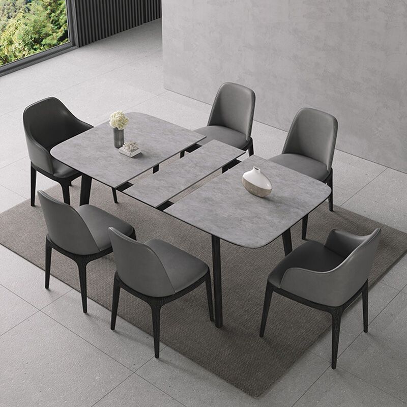 Rectangle Extendable Dining Table Modern Stone Dining Table for Dining Room