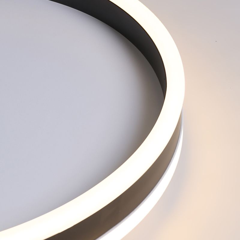 Luminaires de plafond encastrés de simplicité de lumière montée par plafond noir de LED pour le salon